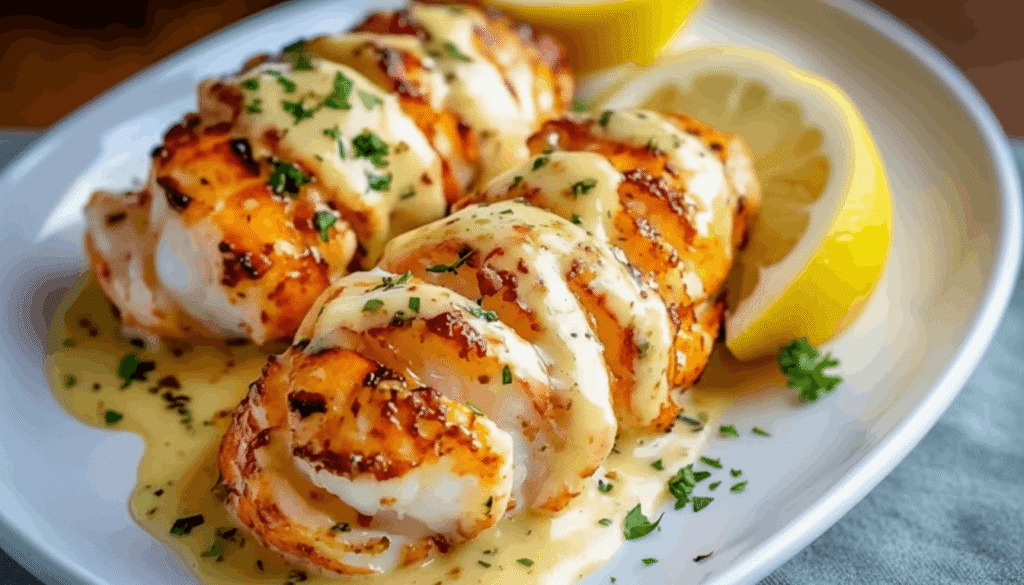 creamy garlic butter lobster tails