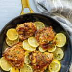 Crispy Lemon Garlic Butter Chicken Thighs  (Golden, Juicy & Full of Flavor)