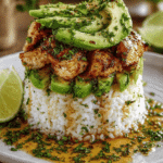 Honey lime chicken stack