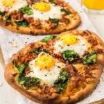 Breakfast Flatbread with Eggs, Bacon & Cheese