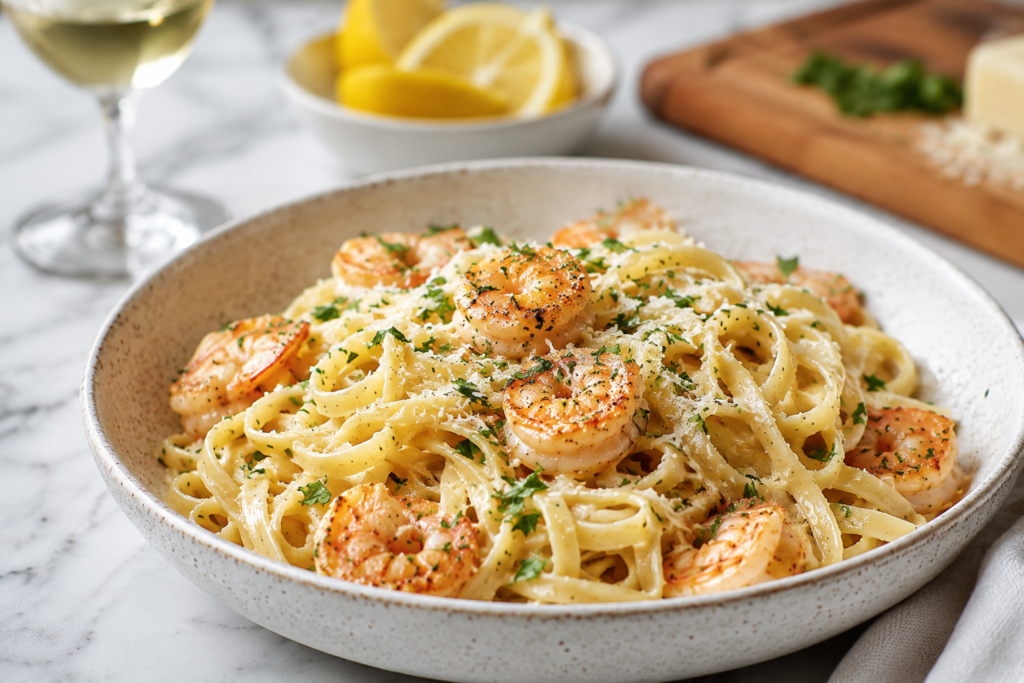 shrimp scampi pasta bake